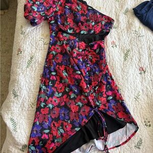 Floral One-Shoulder Dress
